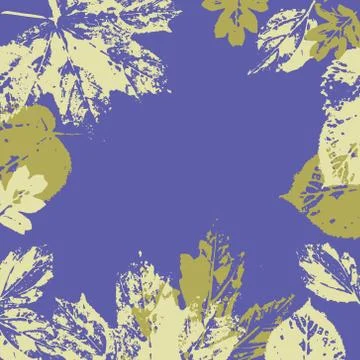 Vector autumn leaves frame Stock Illustration