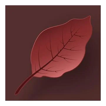 Vector autumn paper cut 3d birch leaf with shadow on brown background. Stock Illustration