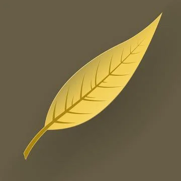 Vector autumn paper cut 3d willow leaf Stock Illustration
