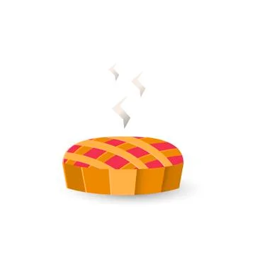 Vector autumn pie icon Stock Illustration