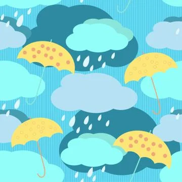 Vector autumn seamless pattern Stock Illustration