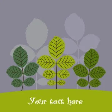 Vector autumn trees background Stock Illustration