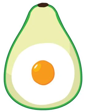 Vector Avocado Egg Stock Illustration