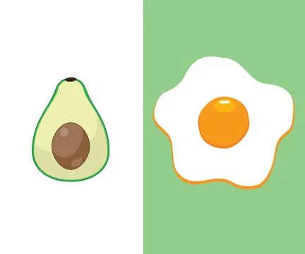 Vector Avocado Egg Stock Illustration