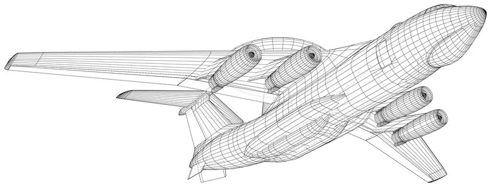 Vector AWACS Plane. Available EPS-10 vector format Illustrazione stock