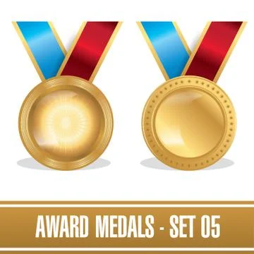 Vector Award Medals Set  Stock Illustration