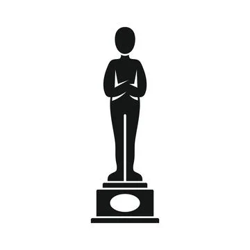 Vector award winner black simple icon isolated on white Stock Illustration
