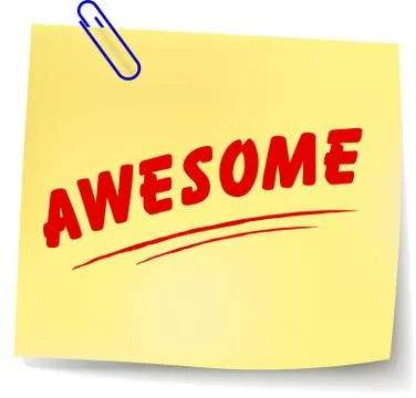 Vector awesome message Stock Illustration
