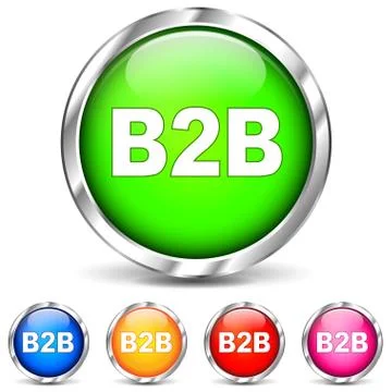Vector b2b chrome icons Stock Illustration