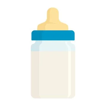 Vector baby bottle in flat style isolated Stock Illustration