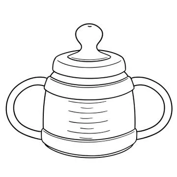 Vector of baby bottle Illustrazione stock