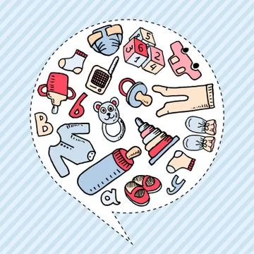 Vector baby card Stock Illustration