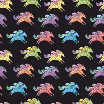 Vector Baby Horse Pattern Stock Illustration