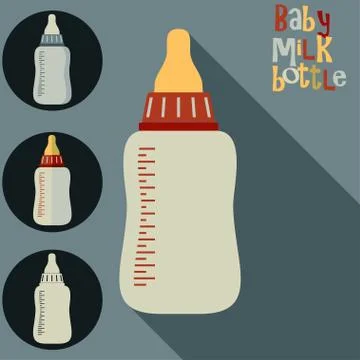 Vector Baby milk bottle Stock Illustration
