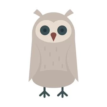 Vector baby owl in flat style Stock Illustration