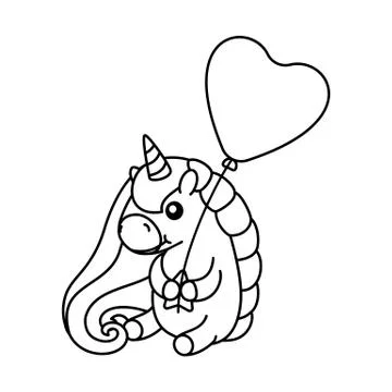 Vector baby rainbow unicorn Stock Illustration