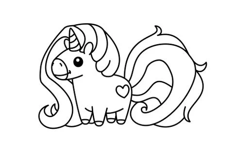 Vector baby rainbow unicorn Stock Illustration