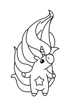 Vector baby rainbow unicorn Stock Illustration