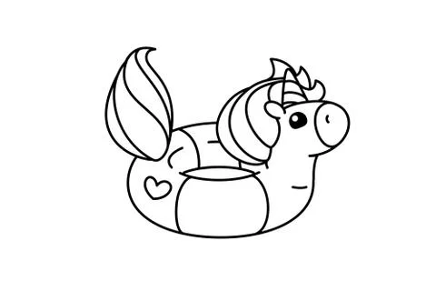 Vector baby rainbow unicorn Illustrazione stock