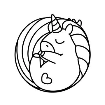 Vector baby rainbow unicorn Stock Illustration