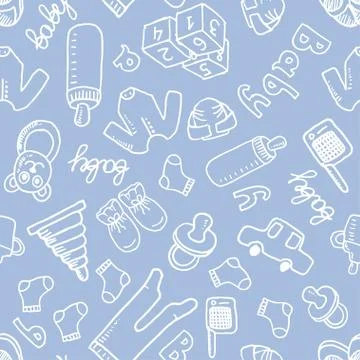 Vector baby seamless Stock Illustration