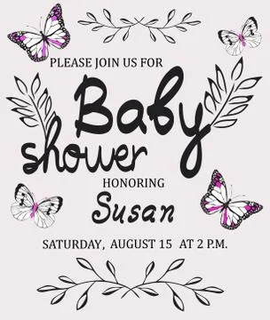 Vector baby shower Illustrazione stock