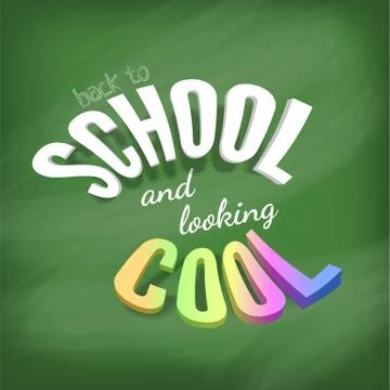 Vector Back to school and looking cool concept Stock Illustration