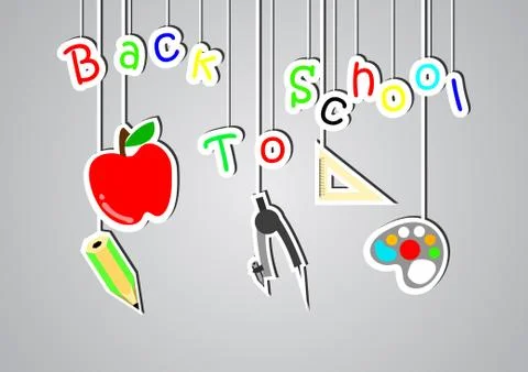 Vector : Back to school background Stock Illustration