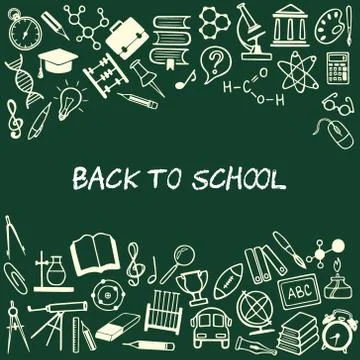 Vector back to school card Stock Illustration