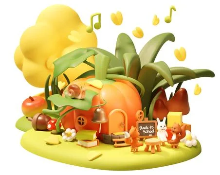 Vector back to school cartoon illustration Stock Illustration