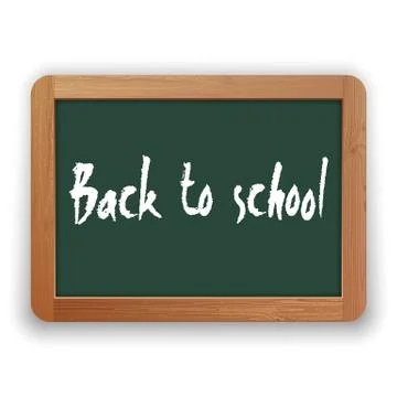 Vector Back to School on Green Blackboard Stock Illustration