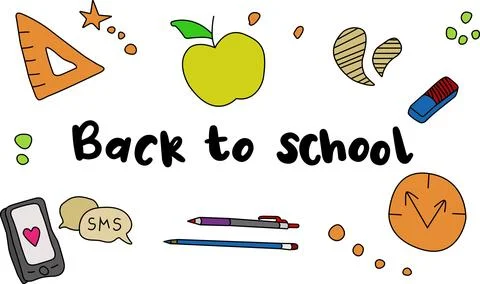 Vector back to school on a white background Stock Illustration