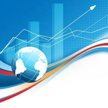 Vector backdrop with arrows and globe. eps10 Stock Illustration