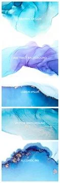 Vector backdrop creative design. Alcohol ink pastel marble painting effect Ilustración de archivo