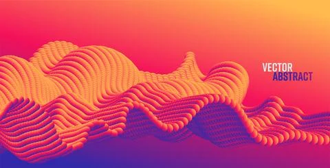 Vector background with abstract big data splash 3d dots. Modern science banner 스톡 일러스트