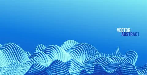 Vector background with abstract big data splash 3d dots. Modern science banner 스톡 일러스트