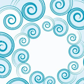 Vector background of abstract blue water waves. Stock Illustration