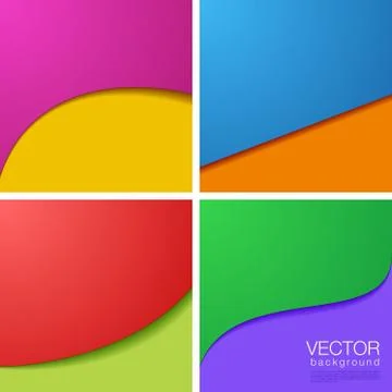 Vector background abstract collection. 4 colorful backgrounds. Stock Illustration