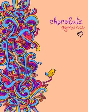 Vector background with abstract curls Stock Illustration