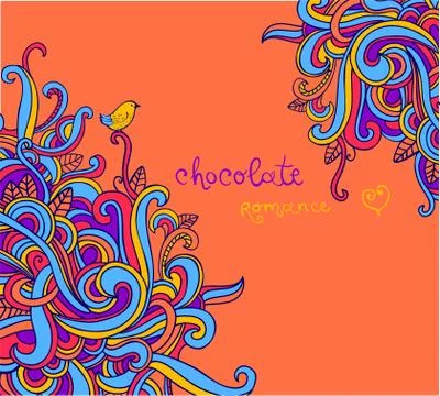 Vector background with abstract curls Stock Illustration