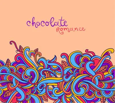 Vector background with abstract curls Stock Illustration