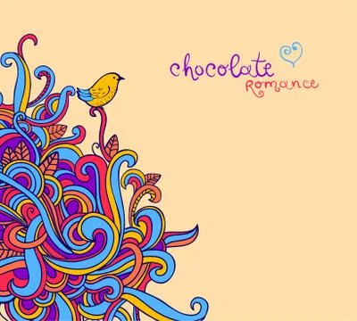 Vector background with abstract curls Stock Illustration