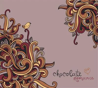 Vector background with abstract curls. Stock Illustration