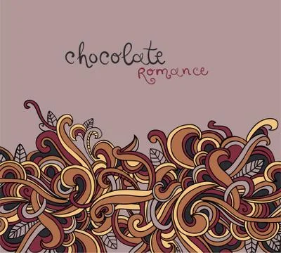 Vector background with abstract curls. Stock Illustration