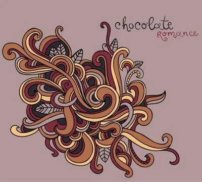 Vector background with abstract curls. Stock Illustration