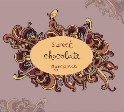 Vector background with abstract frame curls Stock Illustration