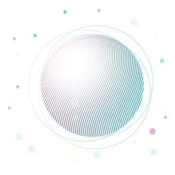 Vector background with abstract neon sphere in gradient pastel colors. Poster Stock Illustration