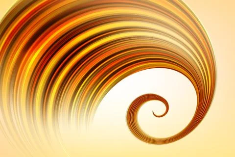 Vector background. Abstract orange swirl on white. Stock Illustration
