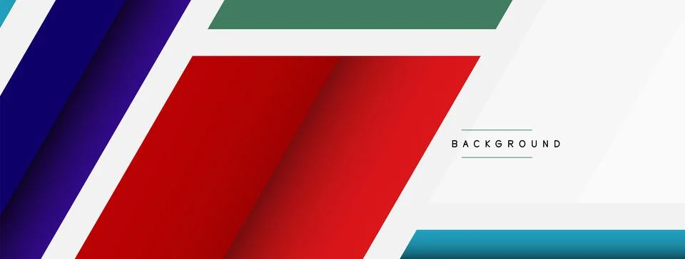 Vector background. Abstract overlapping color lines design with shadow effects Illustrazione stock
