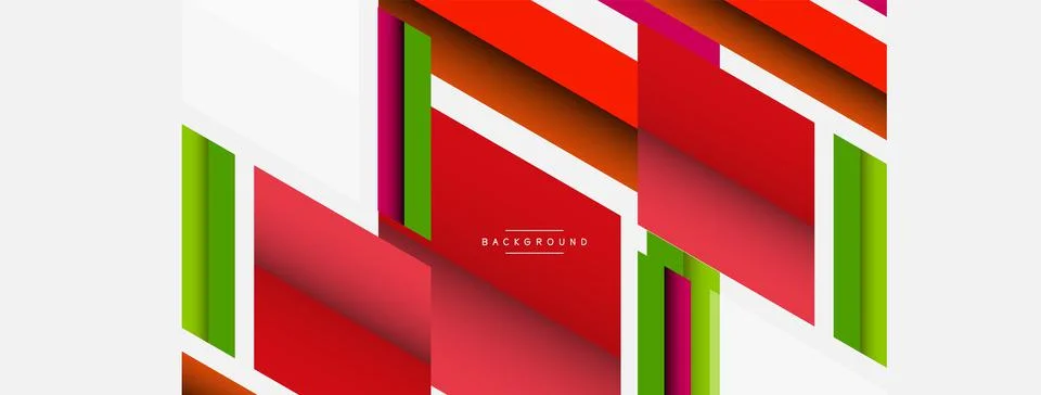 Vector background. Abstract overlapping color lines design with shadow effects 库存插图